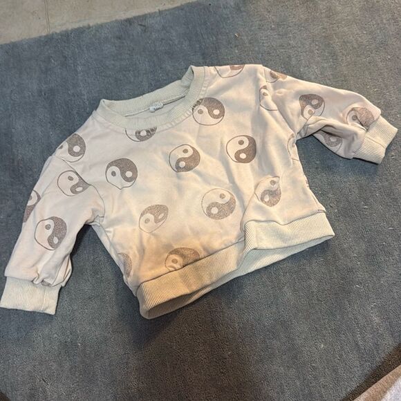 Peace Sign Sweater - Creme Colors WORN ONCE - 16-24 Months - Picture 1 of 4